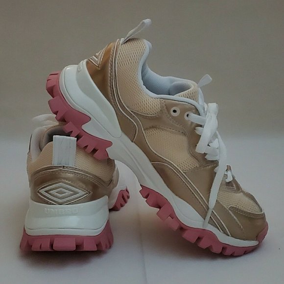 UMBRO AUTHENTIC BUMPY IRIDESCENT SNEAKERS WOMEN SIZ 6.5 WHITE/GOLDEN/SACHET PINK main image 5